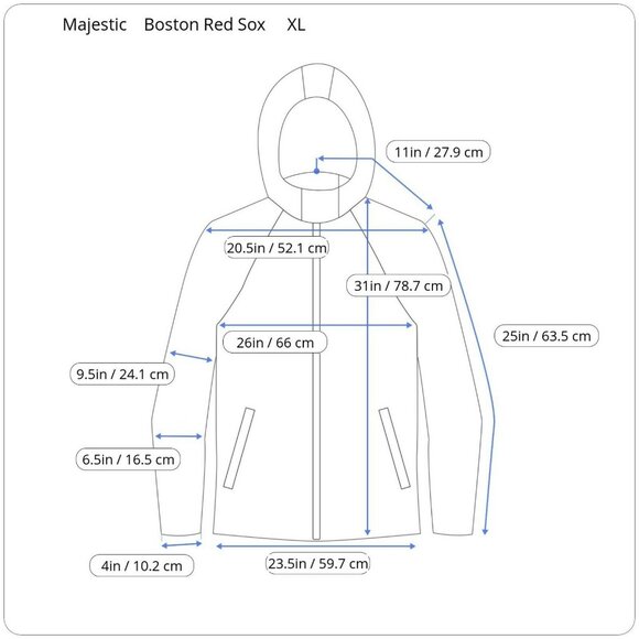 Boston Red Sox Majestic XL Gray Distressed Full Zip Hooded Sweatshirt - Picture 2 of 12